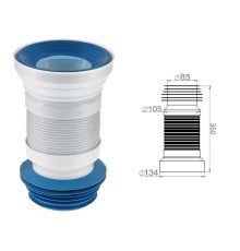 Гофра для унитаза, армированная 350 мм, AV Engineering