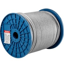 Трос стальной в ПВХ М8(6) DIN 3055 (бухта 100 м) STARFIX