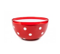 Салатник двухцветный Marusya (Маруся) 1,4 л, красный п/прозрачный, BEROSSI