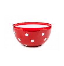 Салатник двухцветный Marusya (Маруся) 1,4 л, красный п/прозрачный, BEROSSI