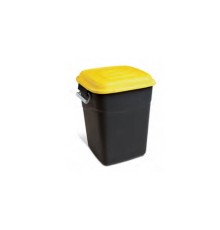 Контейнер для мусора пластик. 50л (жёлт. крышка) TAYG