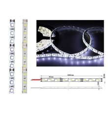 LED лента силикон, 10 мм, IP65, SMD 5050, 60 LED/m, 12 V, БЕЛАЯ (6000 K) (катушка 5 метров) LAMPER