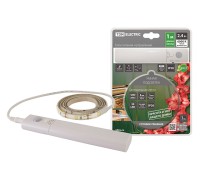 Подсветка умная SMD2835-30LED/m-IP20-5В-2,4Вт-6000К(1 м), датчик движ., 4хААА TDM