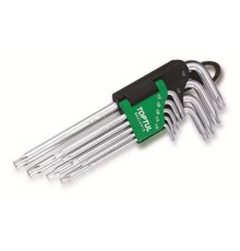 Набор ключей Torx T10-Т50 9шт с отверстием длинных TOPTUL (GAAL0919)