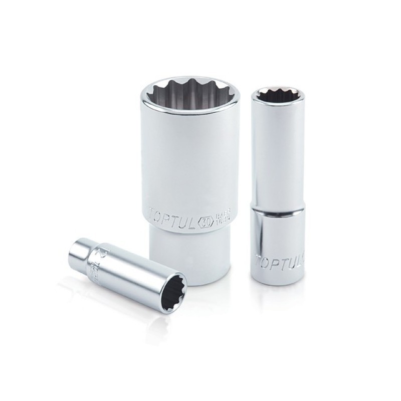 Головка 1/2" 30мм 12гр. глубокая TOPTUL (BAEF1630) Головка 1/2" 30мм 12гр. глубокая TOPTUL (BAEF1630)