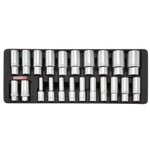 Набор-сет головок 1/2" удлин. 8-32мм 22шт. 434х176мм TOPTUL (GAAT2202)