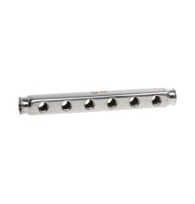 Коллектор 1/2" х 6 вых. двухсторонний, AV Engineering