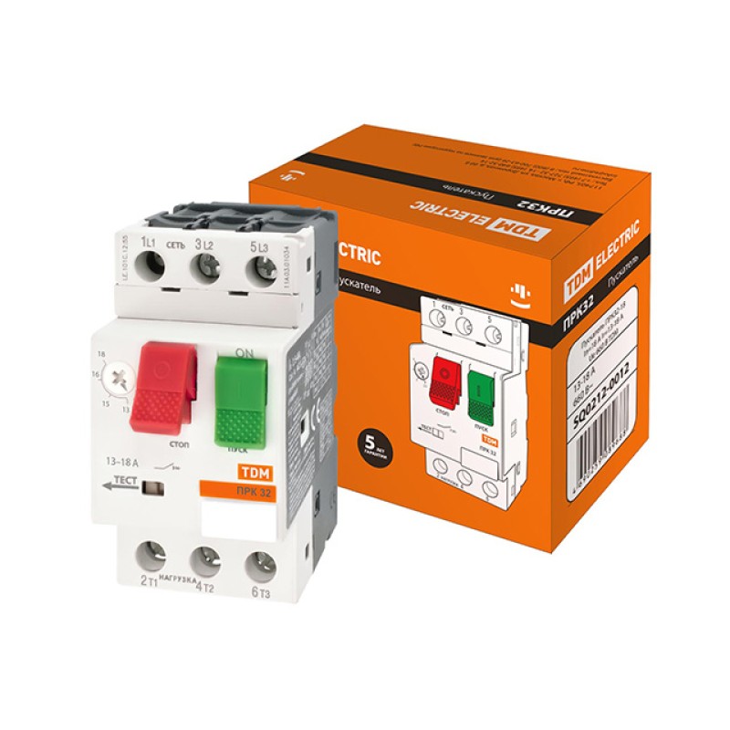 Пускатель ПРК32-18 In=18A Ir=13-18A Ue 660В TDM