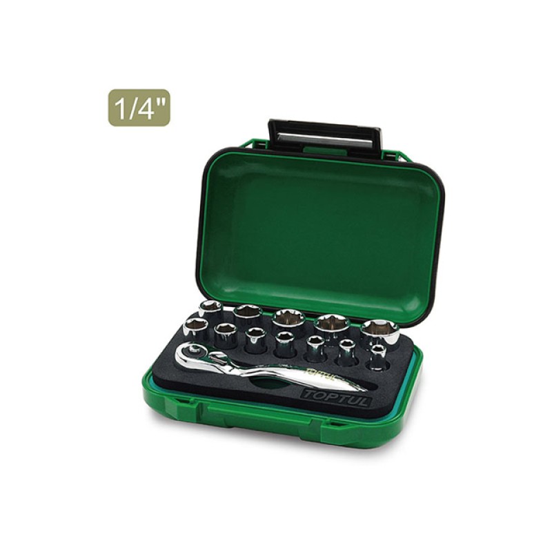 Набор головок MINI 1/4" 4-13мм 13предм. 6гр. TOPTUL (GABW1301) Набор головок MINI 1/4" 4-13мм 13предм. 6гр. TOPTUL (GABW1301)