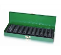 Набор головок ударн. 1/2" 10-24мм 6гр. 10шт. глубокие TOPTUL (GDAD1002)