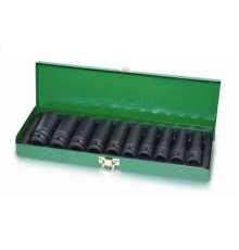 Набор головок ударн. 1/2" 10-24мм 6гр. 10шт. глубокие TOPTUL (GDAD1002)