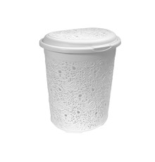 Корзина для белья КРУЖЕВО 50л (белый) IDEA