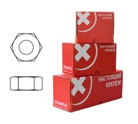 Гайка М12 шестигр., цинк, кл.пр. 6, DIN 934 (70 шт в карт. уп.) STARFIX