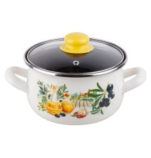 Кастрюля стальная эмалированная, 3.8 л, серия Халкидики, PERFECTO LINEA