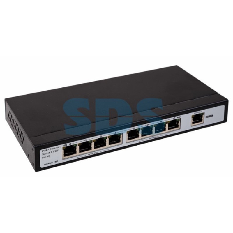 Коммутатор PoE 8 + 1 Uplink, 15,4 Вт на порт, с грозозащитой Коммутатор PoE 8 + 1 Uplink, 15,4 Вт на порт, с грозозащитой