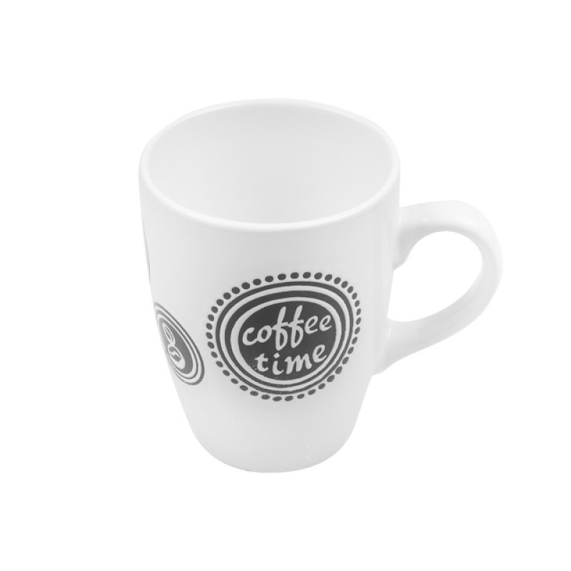 Кружка керамическая, 320 мл, серия Coffee time, белая, PERFECTO LINEA Кружка керамическая, 320 мл, серия Coffee time, белая, PERFECTO LINEA