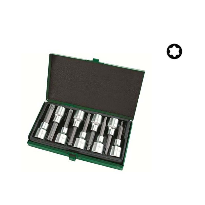 Набор бит TORX 1/2" 9пр. T20-T60 TOPTUL (GAAD0903) Набор бит TORX 1/2" 9пр. T20-T60 TOPTUL (GAAD0903)