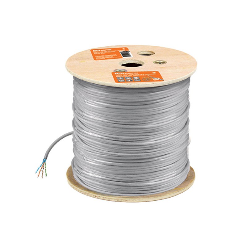 Кабель витая пара F/UTP Cat 6 4х2х23AWG (305м) solid, ПВХ, серый TDM Кабель витая пара F/UTP Cat 6 4х2х23AWG (305м) solid, ПВХ, серый TDM