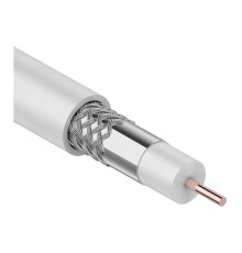 Кабель RG-6U (75 Ом), CCS/Al/Al 32 % (бухта 100 м) белый PROconnect LIGHT