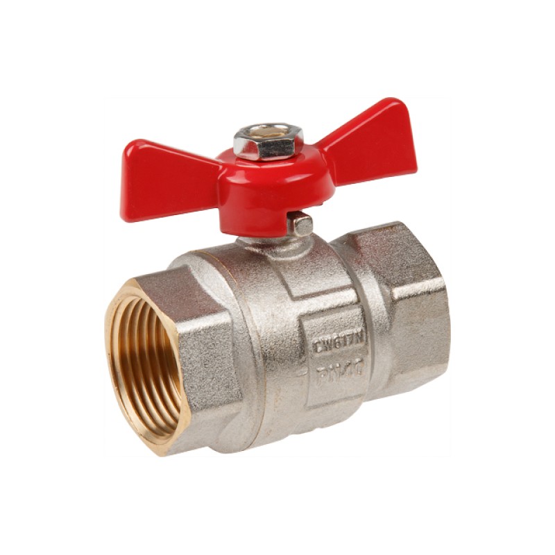 Кран шаровый 1" вн.-вн. бабочка PN40, AV Engineering Кран шаровый 1" вн.-вн. бабочка PN40, AV Engineering