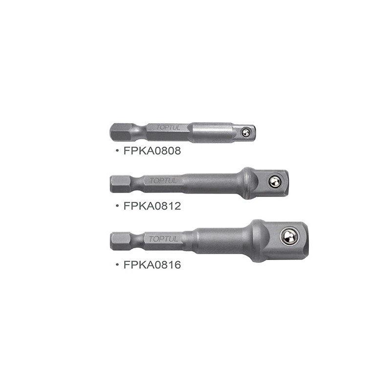 Набор переходников 1/4" под шуруповерт 3ед. (1/4", 3/8", 1/2") TOPTUL (GAAR0301) Набор переходников 1/4" под шуруповерт 3ед. (1/4", 3/8", 1/2") TOPTUL (GAAR0301)