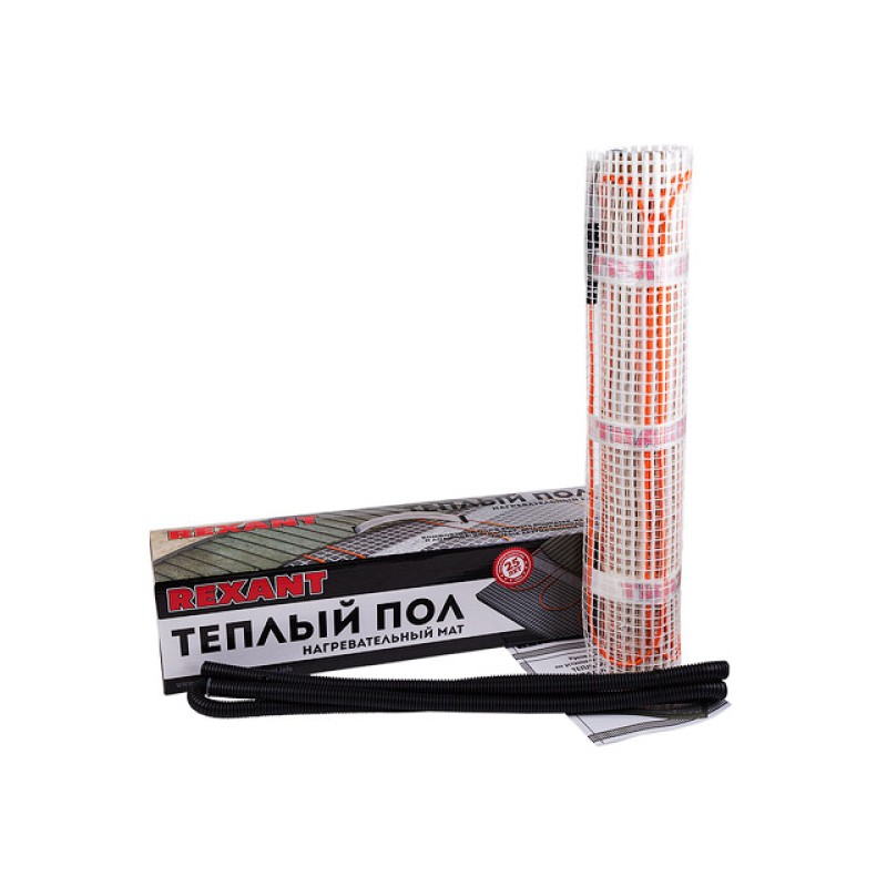 Теплый пол (нагрев. мат) Extra (4,0м2, 0,5х8,0м, 640Вт, двужильн.) REXANT Теплый пол (нагрев. мат) Extra (4,0м2, 0,5х8,0м, 640Вт, двужильн.) REXANT