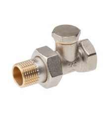 Кран вентильный прямой 1/2" вн.-нар. для радиатора, AV Engineering