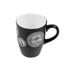 Кружка керамическая, 320 мл, серия Coffee time, черная, PERFECTO LINEA