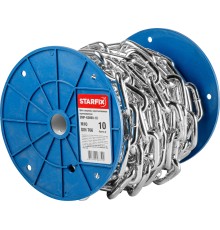 Цепь сварная короткозвенная, оцинк. М10 DIN 766 (бухта 10 м) STARFIX