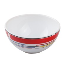 Салатник керамический, 123 мм, круглый, серия Самсун, красная полоска, PERFECTO LINEA