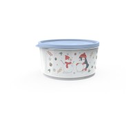 Контейнер круглый Christmas, 2,4 л, васильковый, BEROSSI