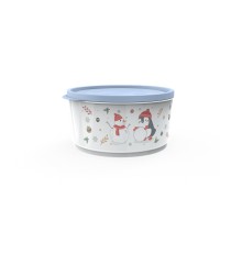 Контейнер круглый Christmas, 2,4 л, васильковый, BEROSSI