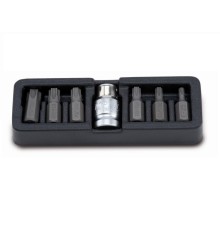 Набор бит "TORX" 1/2" Т25-Т55 + переходник 1/2" 7пр. TOPTUL (GAAT0705)