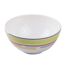 Салатник керамический, 123 мм, круглый, серия Самсун, оливковая полоска, PERFECTO LINEA