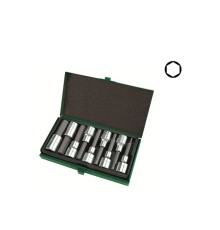Набор бит шестигр. под головку 1/2" 9пр. 4-17мм 80мм TOPTUL (GAAD0905)