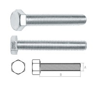 Болт М8х65 мм шестигр., цинк, кл.пр. 8.8, DIN 933 (5 кг) STARFIX