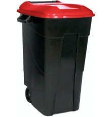 Контейнер для мусора пластик. 120л (зел. крышка) TAYG