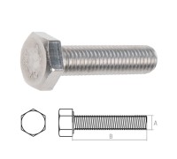 Болт М10х40 шестигр., нерж.сталь (А2), DIN 933 (100 шт в карт. уп.)