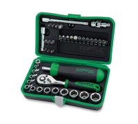 Набор головок и бит 1/4" 4-14мм 41предм. 6гр. TOPTUL (GADW4101)