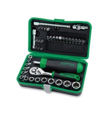 Набор головок и бит 1/4" 4-14мм 41предм. 6гр. TOPTUL (GADW4101)