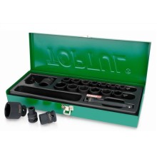 Набор головок ударн. 1/2" 10-32мм 6гр. 18шт TOPTUL (GCAD1807)