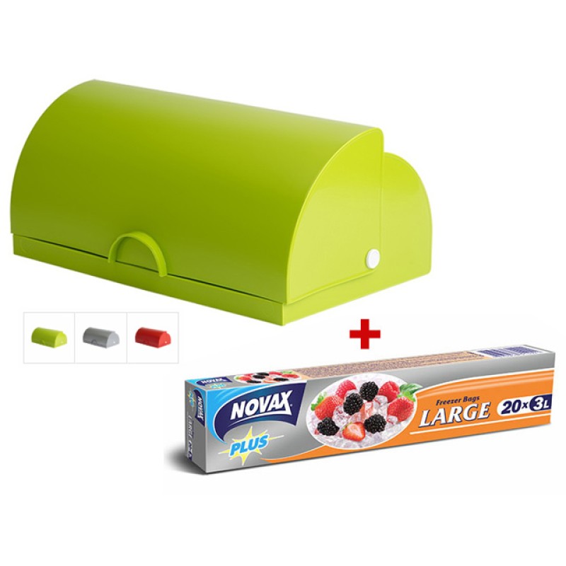 Хлебница., DRINA + Пакеты для заморозки 3л 20 шт NV Plus