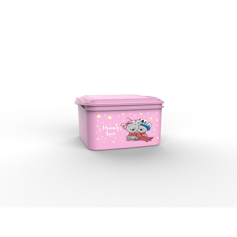 Контейнер универсальный Mommy love (Мамми лав) 1,5 л, нежно-розовый, BEROSSI
