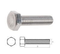 Болт М12х50 шестигр., нерж.сталь (А2), DIN 933 (50 шт в карт. уп.)