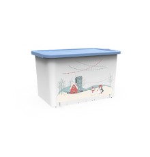 Емкость с крышкой Christmas, васильковый, BEROSSI