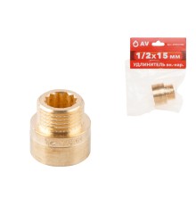 Удлинитель 1/2" вн.-нар. х 15 мм, AV Engineering (инд. упак.)