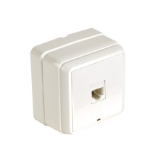 Розетка компютерная 1хRJ45 (Cat5e, открытая) кремовая, BRON, MUTLUSAN