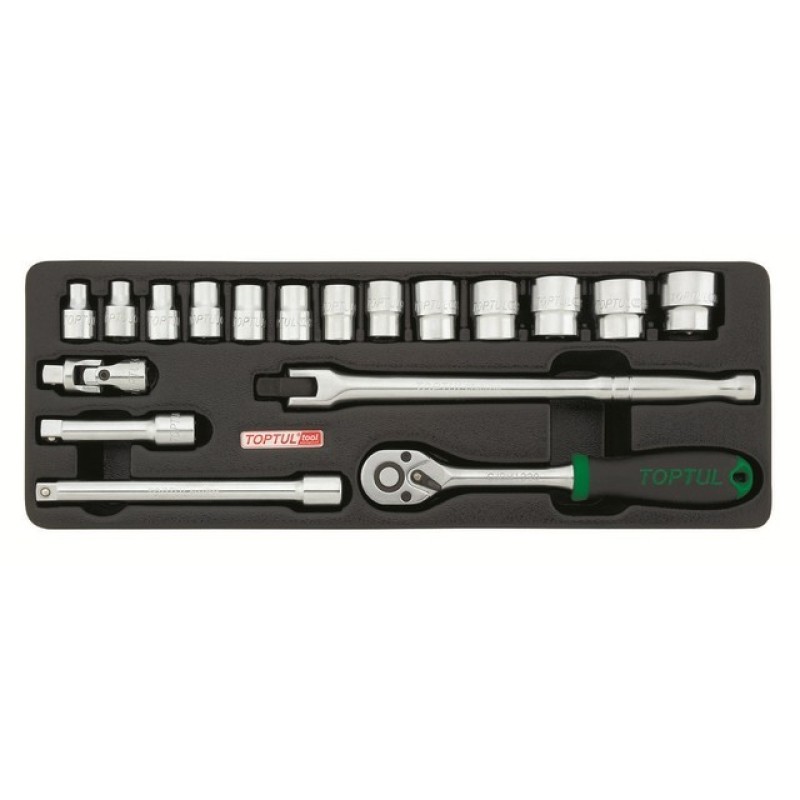 Набор-сет головок 3/8" 18предм. 6гр. 136х364мм TOPTUL (GCAT1808) Набор-сет головок 3/8" 18предм. 6гр. 136х364мм TOPTUL (GCAT1808)