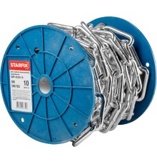 Цепь сварная длиннозвенная, оцинк. М8 DIN 763 (бухта 10 м) STARFIX