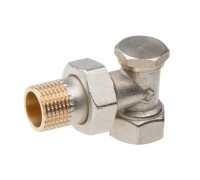 Кран вентильный угловой 1/2" вн.-нар. для радиатора, AV Engineering